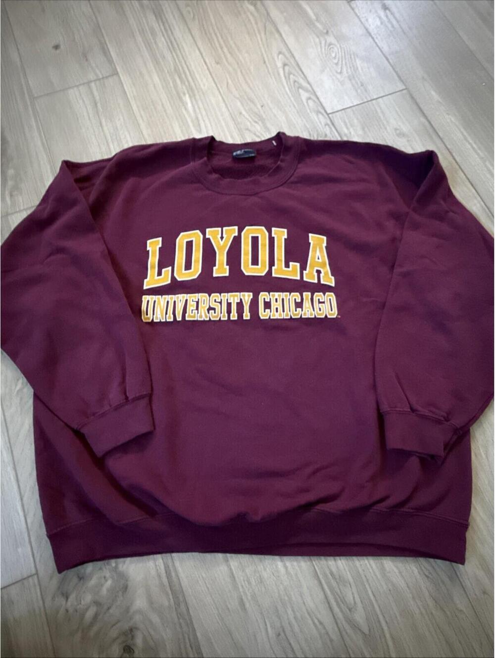 Loyola University Chicago Sweatshirt Mens XXL Maroon Pullover Crewneck MV Sport